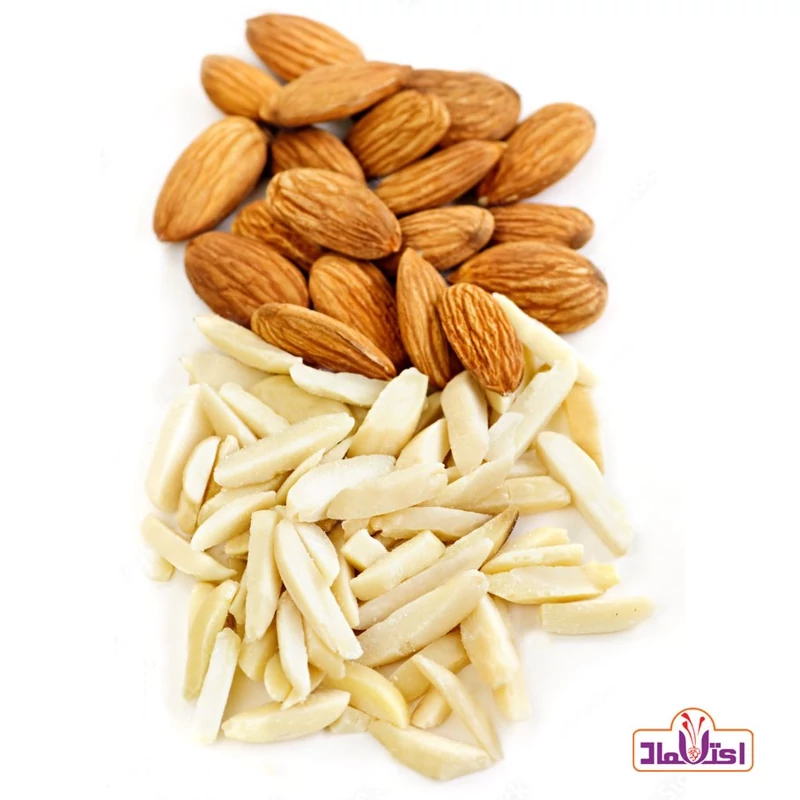 خلال بادام درختی اعتماد سفید و تازه