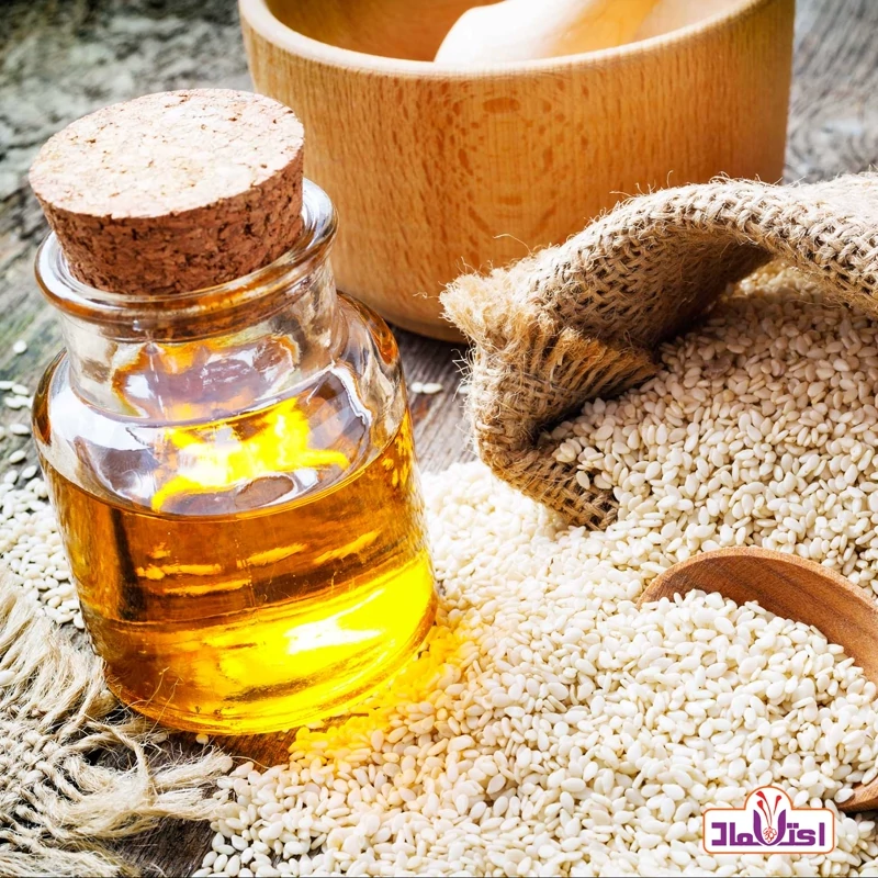 روغن کنجد نیم لیتری اعلا تازه و خوش طعم