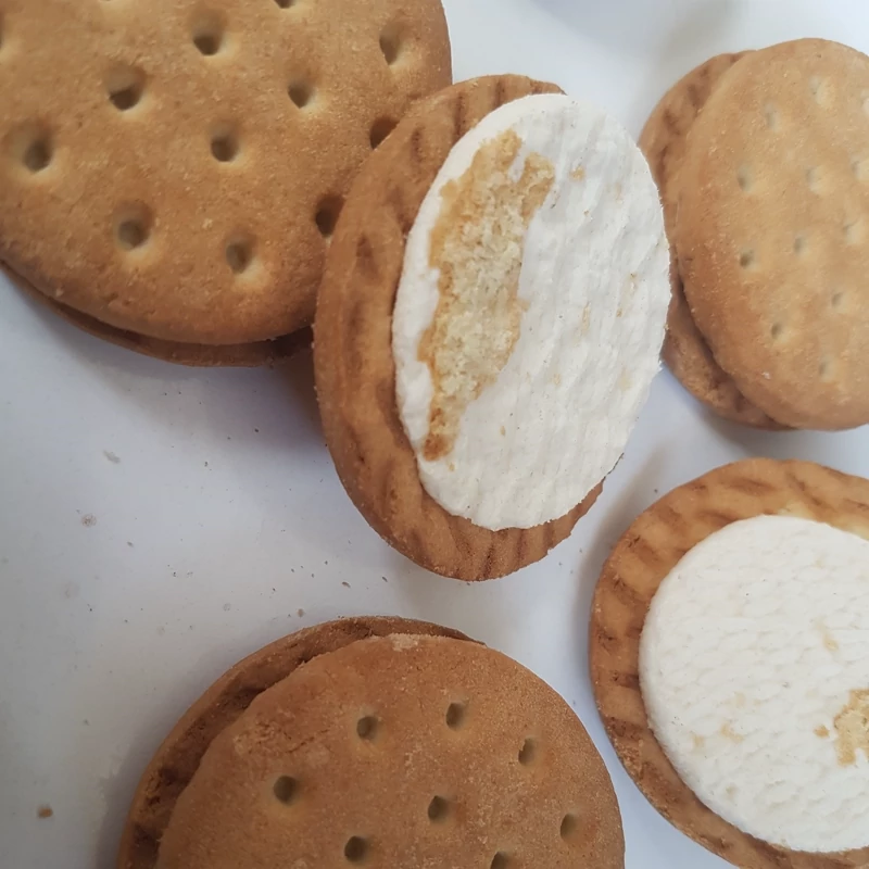 بیسکویت کرم دار تازه (بیسکویت سکه ای )