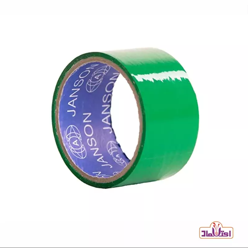 چسب پنج سانت سبز اعتماد ( مناسب بسته بندی و نشانه گذاری)