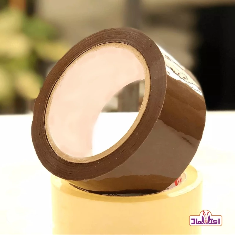 چسب پنج سانت قهوه ای اعتماد( مناسب بسته بندی محکم کارتن)